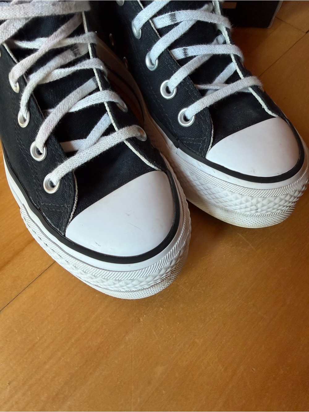 Converse Kids Black and White High-Top Canvas Sneakers - Picture 5 of 8
